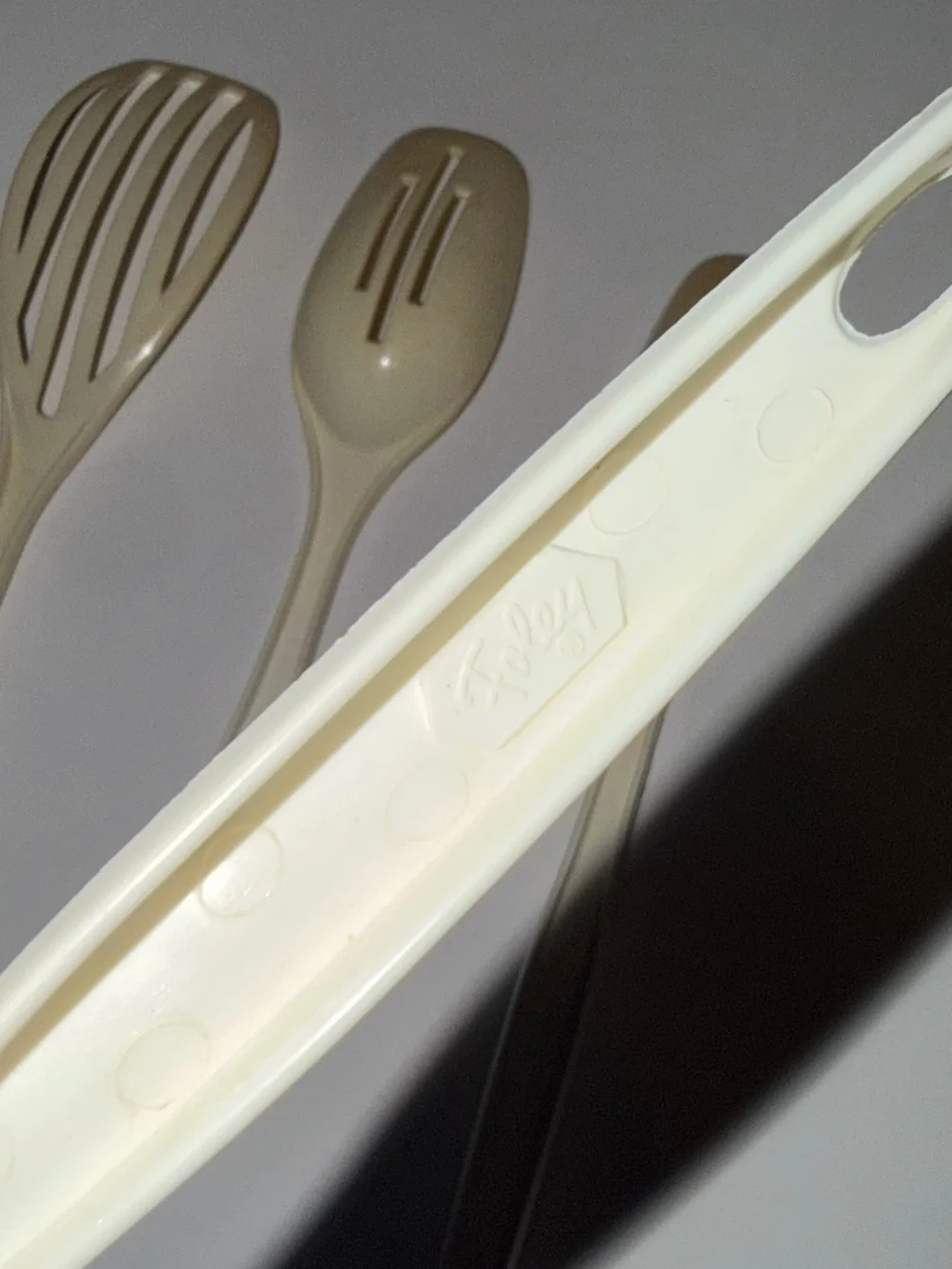 Vtg Foley 4 Piece Plastic Kitchen Utensils Spoon Ladle Slotted‎ Spoon & Skimmer
